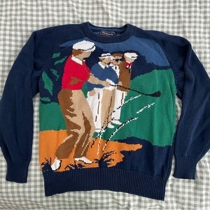 Vintage Navy Golf Sweater Women’s M/L